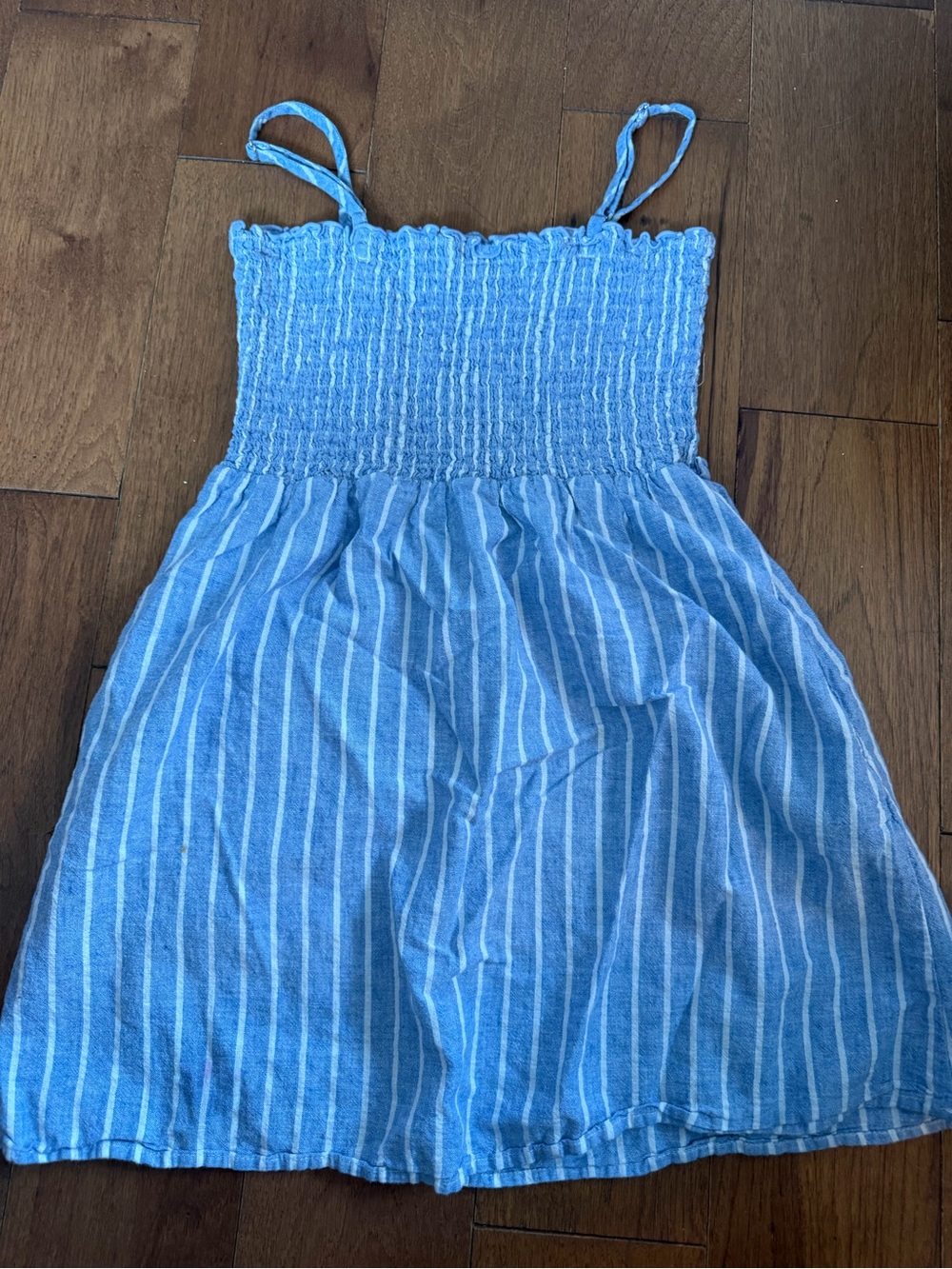 Forever 21 Blue and White Striped Smocked Sundress for Girls